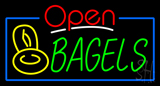 Open Bagels With Bagels Neon Sign