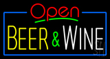 Open Beer And Wine Neon Sign
