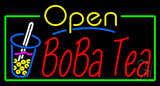 Open Boba Tea Neon Sign