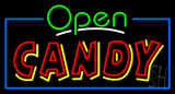 Green Open Red And Yellow Candy Neon Sign