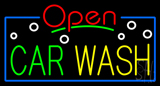 Open Car Wash Block Neon Sign