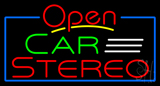 Red Open Car Stereo Neon Sign