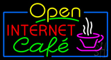 Yellow Open Internet Cafe Neon Sign