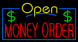 Yellow Open Red Money Order Neon Sign