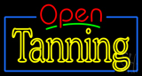 Red Open Double Stroke Tanning Neon Sign