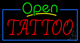 Green Open Red Tattoo Blue Border Neon Sign