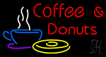 Red Coffee And Donuts Neon Sign