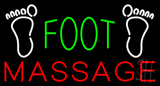 Green Foot Massage With Logo Neon Sign