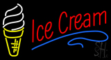 Red Ice Cream Logo Neon Sign