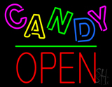 Candy Block Open Green Line Neon Sign