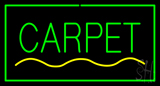 Carpet Rectangle Green Neon Sign