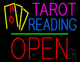 Tarot Reading Open Block Green Line Neon Sign