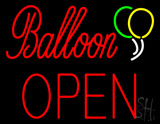 Balloon Block Open Neon Sign