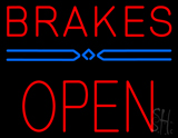 Red Brakes Open Block Neon Sign