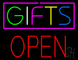 Gifts Block Open Neon Sign