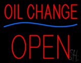 Oil Change Open Block Neon Sign