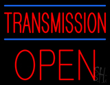 Red Transmission Open Blue Lines Neon Sign