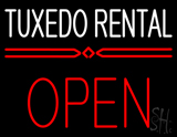 Tuxedo Rental Block Open Neon Sign