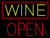 Wine Block Open Neon Sign