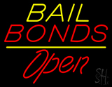 Nail Bonds Yellow Line Red Open Neon Sign