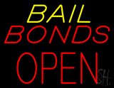 Bail Bonds Block Open Neon Sign