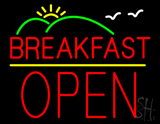 Breakfast Block Open Neon Sign