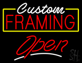 Custom Framing Yellow Border Open Neon Sign