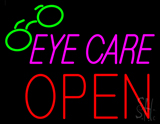 Pink Eye Care Block Open Neon Sign