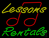 Lessons Rentals Neon Sign
