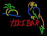 Tiki Bar With Parrot Neon Sign