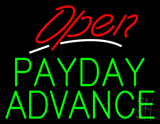Red Open Green Payday Advance Neon Sign