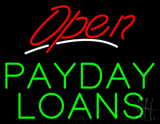 Red Open Payday Loans Neon Sign