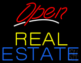 Red Open Real Estate Neon Sign