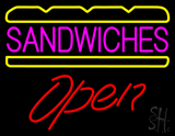Sandwiches Open Neon Sign