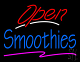 Red Open Blue Smoothies Neon Sign