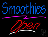 Blue Smoothies Red Slant Open Neon Sign