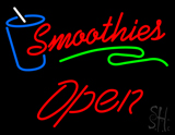 Red Smoothies Slant Open Neon Sign