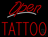 Red Open Tattoo Neon Sign