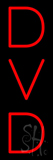 Red Dvd Vertical Neon Sign