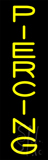 Vertical Yellow Piercing Neon Sign