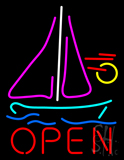 Open Sailboat Neon Sign