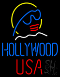 Hollywood Usa Neon Sign