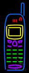 Cellular Phone Logo Neon Sign
