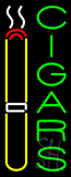 Green Vertical Cigars Logo Neon Sign