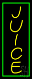 Yellow Juice With Green Border Neon Sign