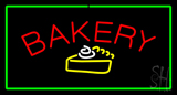Bakery Logo Rectangle Green Neon Sign
