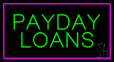 Green Payday Loans Pink Border Animated Neon Sign