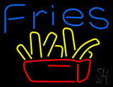 Blue Fries Logo Neon Sign