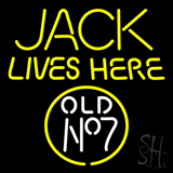 Jack Live Here Old No7 Neon Sign