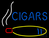 Blue Cigars With Logo Neon Sign